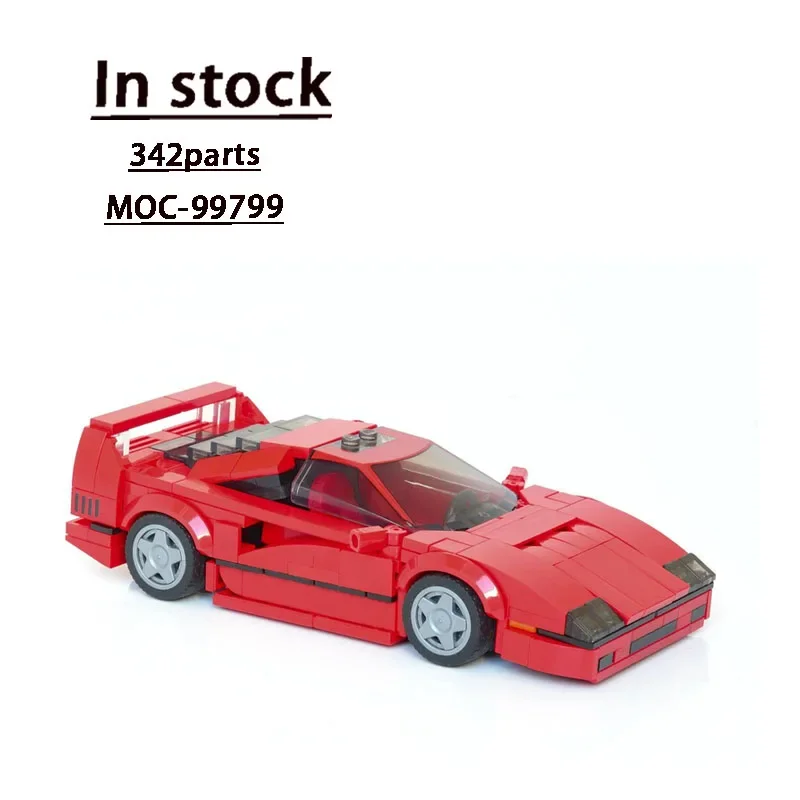 

MOC-99799F40 Red New Style Classic Supercar Building Block Model 342 Parts Adult Boy Birthday Building Blocks Toy Gift