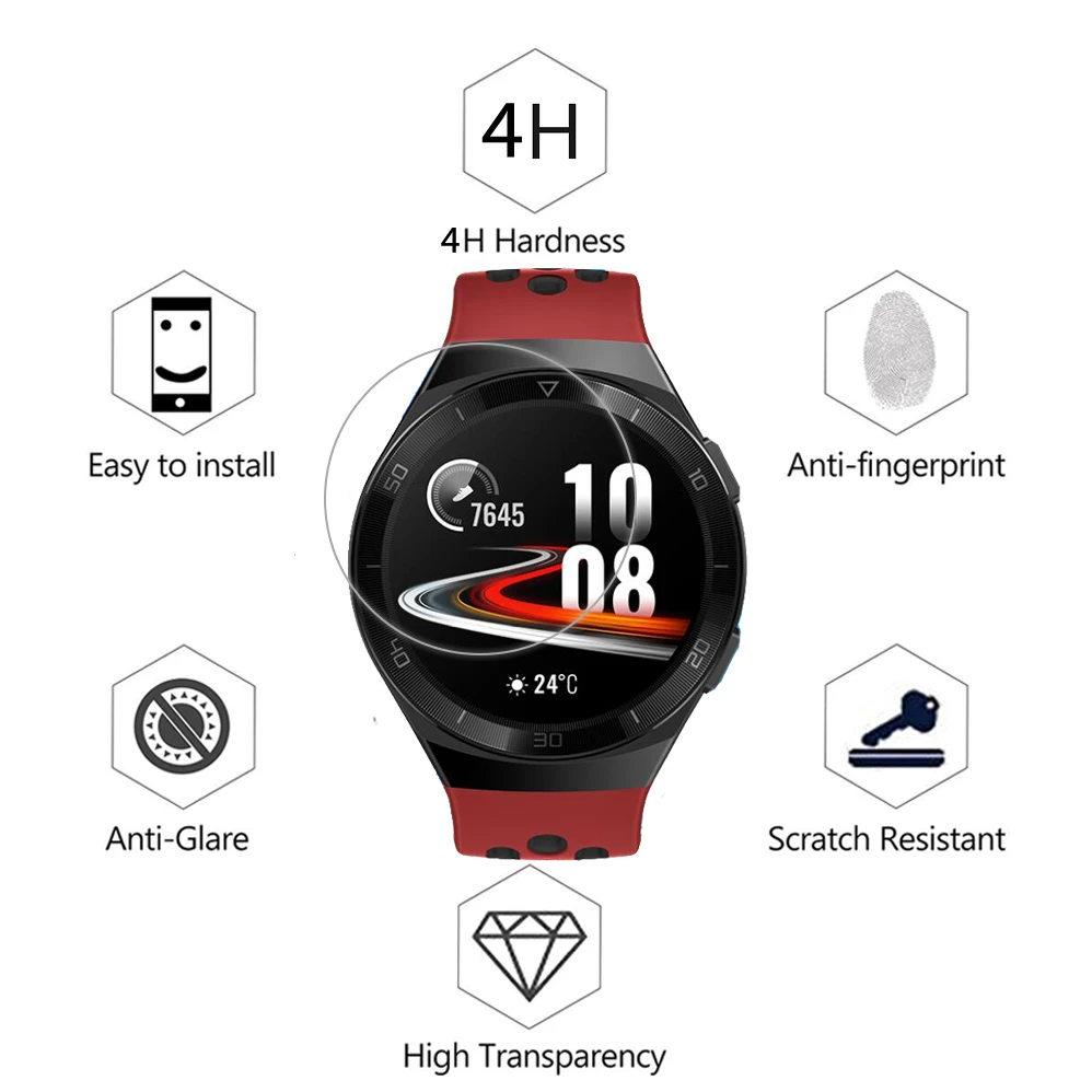 FIFATA For Huawei Watch GT 2e HD Clear Rempered Glass 9H 2.5D Premium Screen Protetor Film For Huawei GT 2e Sports Smart Watch