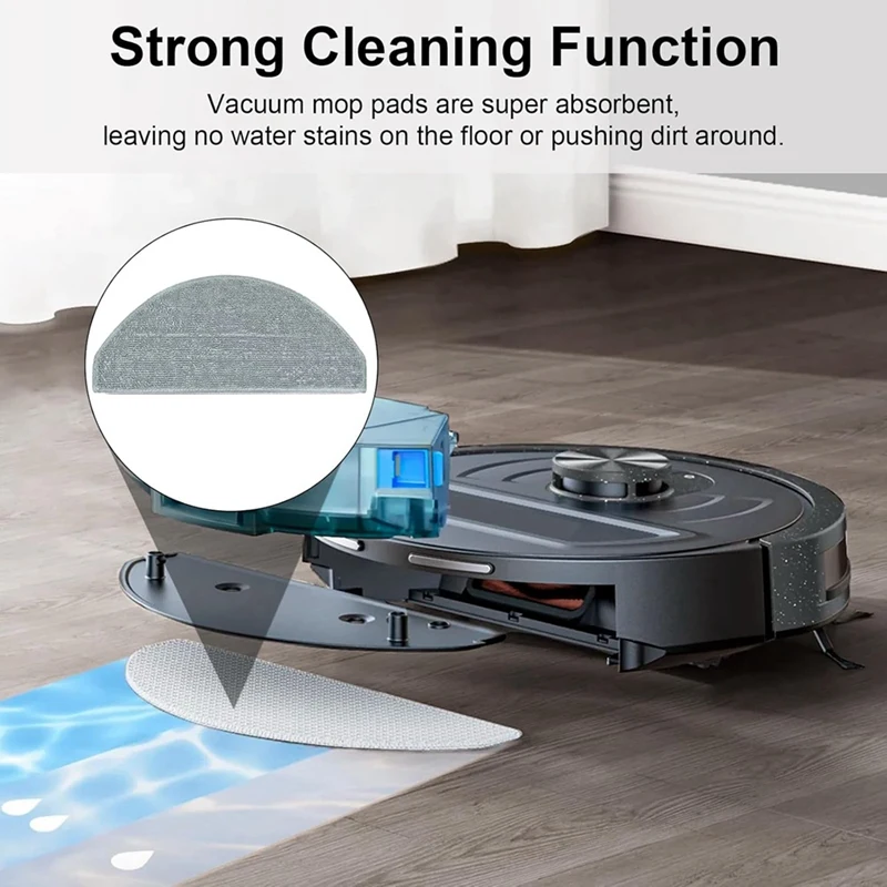 10 PCS Mop Pads For Honiture V8 Pro Robot Vacuum Cleaner Accessories Replacement Washable Mop Cloth