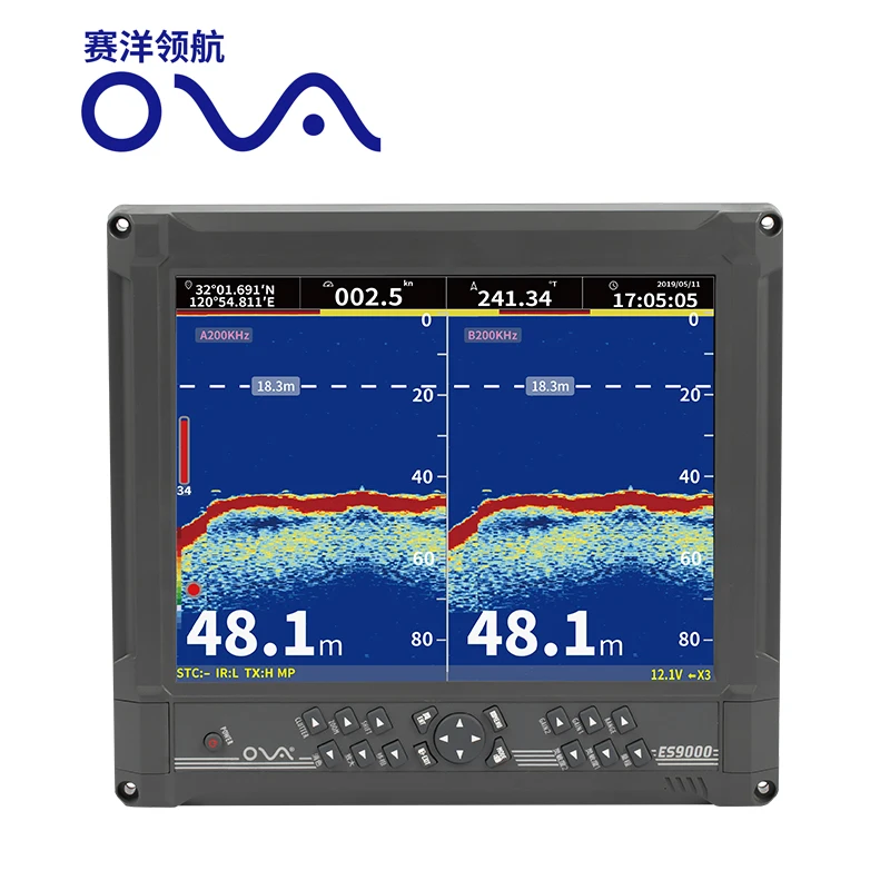 GPS and Depth Finders Water Depth Measuring Instrument Sea Floor Echo Sounder for Marine Supplies