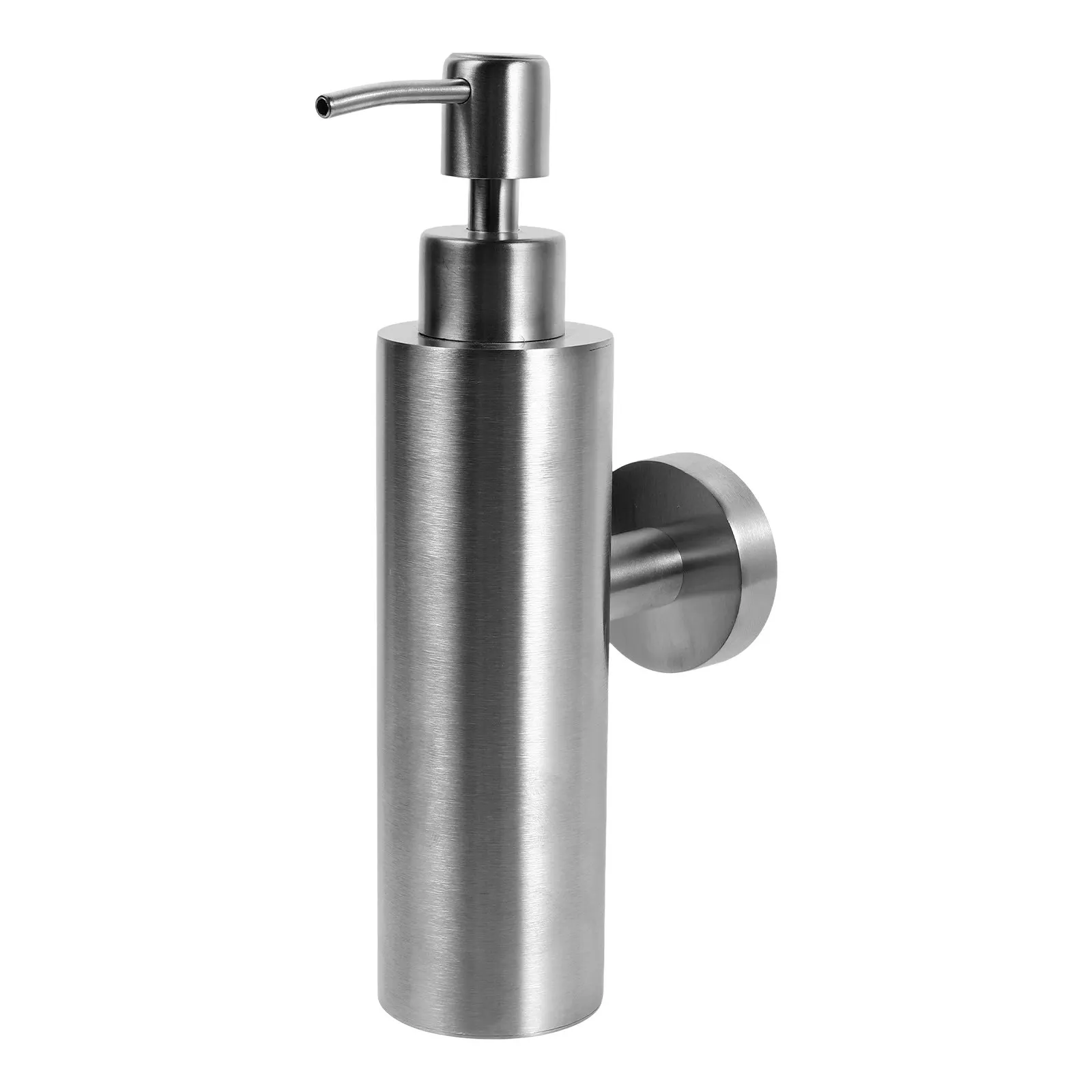 

Настенный дозатор для мыла из нержавеющей стали 304, ручной, для жидкого мыла, шампуня, геля для душа, многоразовый, с помпой, для ванной комнаты