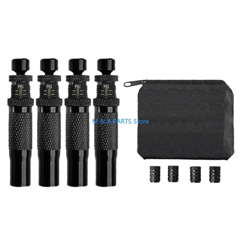 

U1JF Quick Tire Deflation Tool, Fine Tune 0.7-2.1 Bar, Comes with Valves Caps 2 Pair
