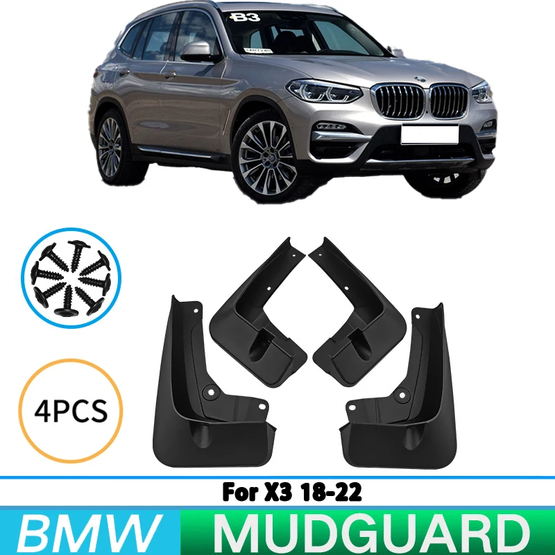 For BMW X3 2018-2022 Car Tire Fender Splash Guard Front and Rear Wheel Fender Auto Parts