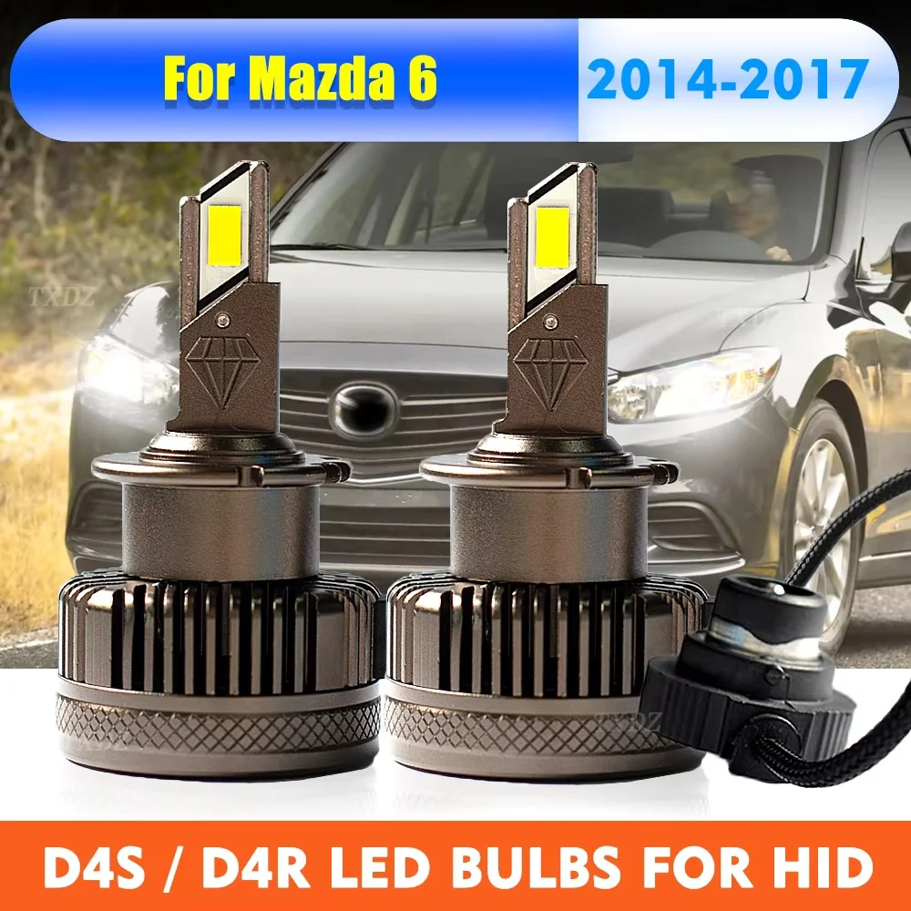 

D4S D4R LED Headlight 110W 22000LM Turbo Lights Auto Lamp HID Xenon Conversion Kit Plug&Play For 2014-17 Mazda 6 6000K Car Lamps