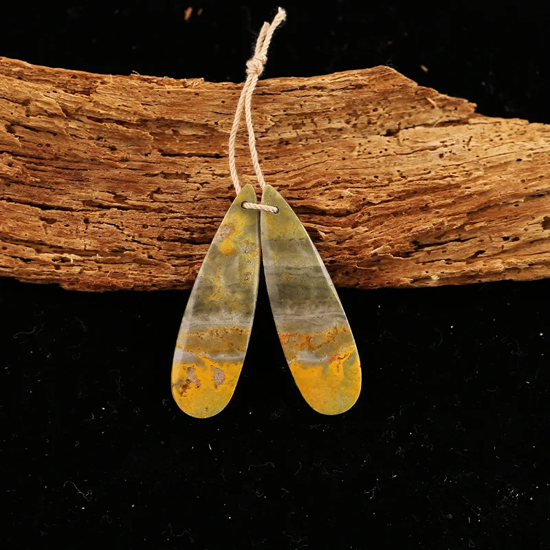 

B&F Bumble Bee Stone Earring Beads for Jewelry Making, Handmade Natural stones beads, Stones for jewelry Making Supplies