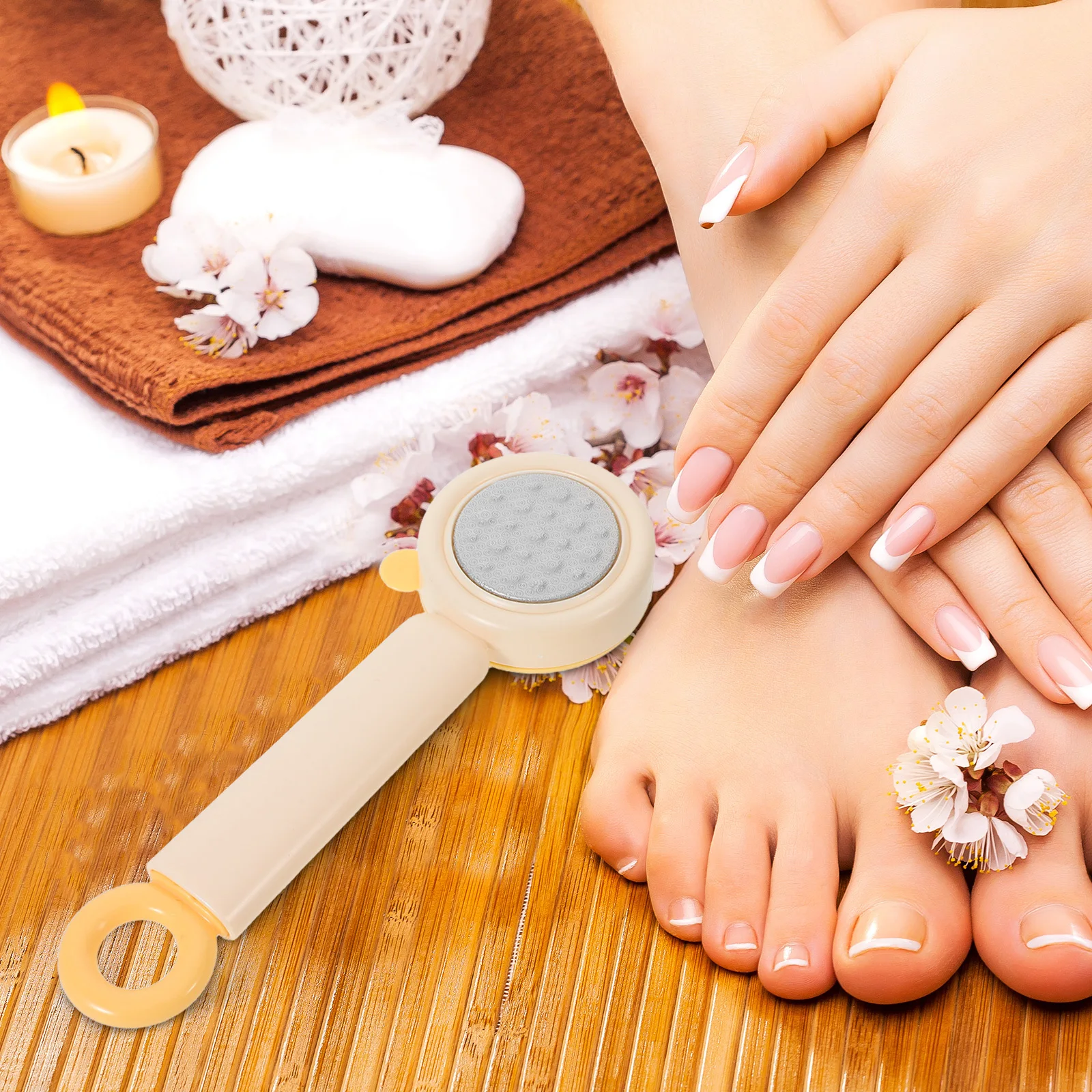 2 قطعة ملفات القدم مزيل الكالس الفولاذ المقاوم للصدأ قدم الغسيل باديكير أداة لإزالة الجلد الميت العناية بالقدم ملحق دش