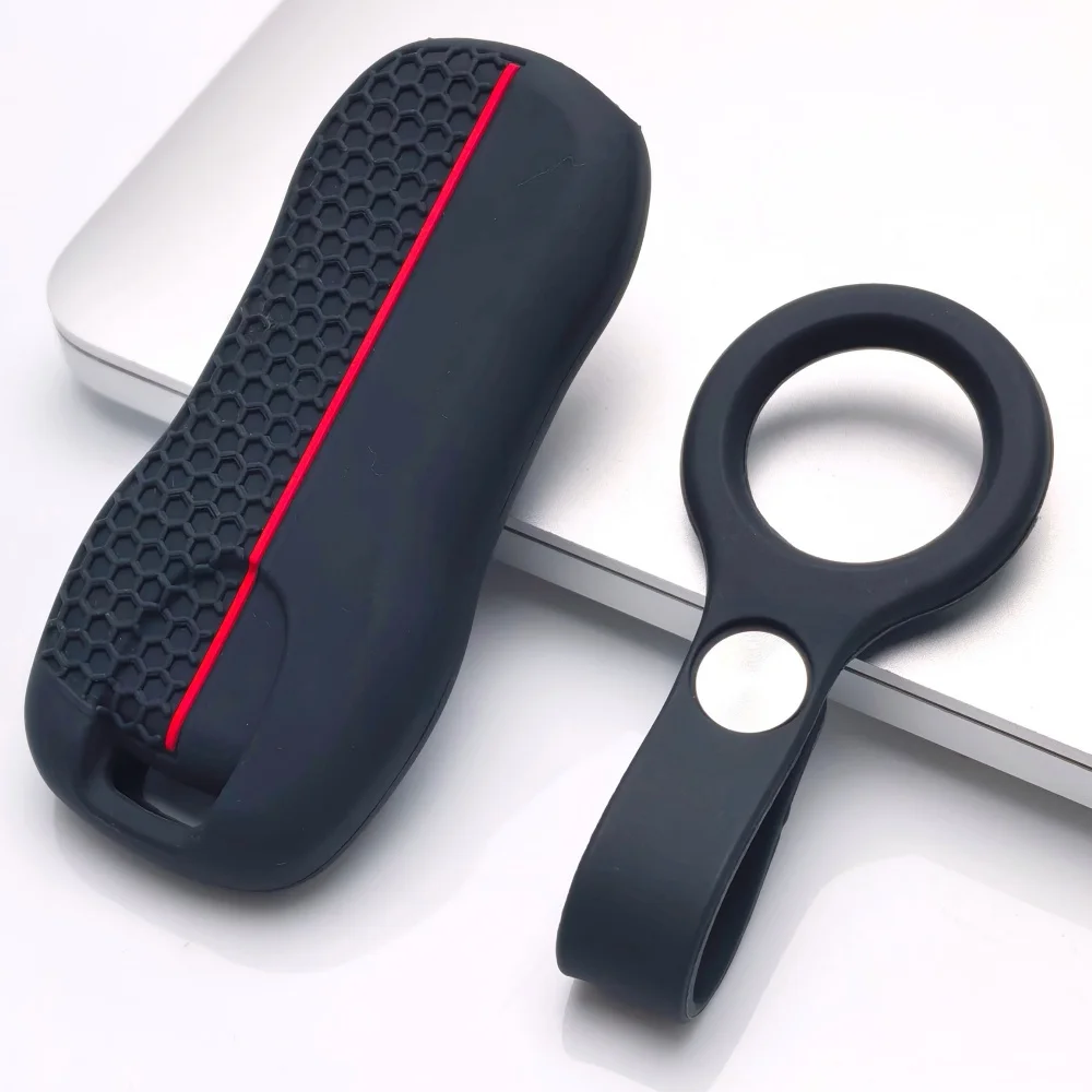 3 Buttons Car Remote Key Case Keychain for Porsche Panamera Cayenne 971 911 9YA Macan Boxster Spyder Carrera Cayman 970 981 991