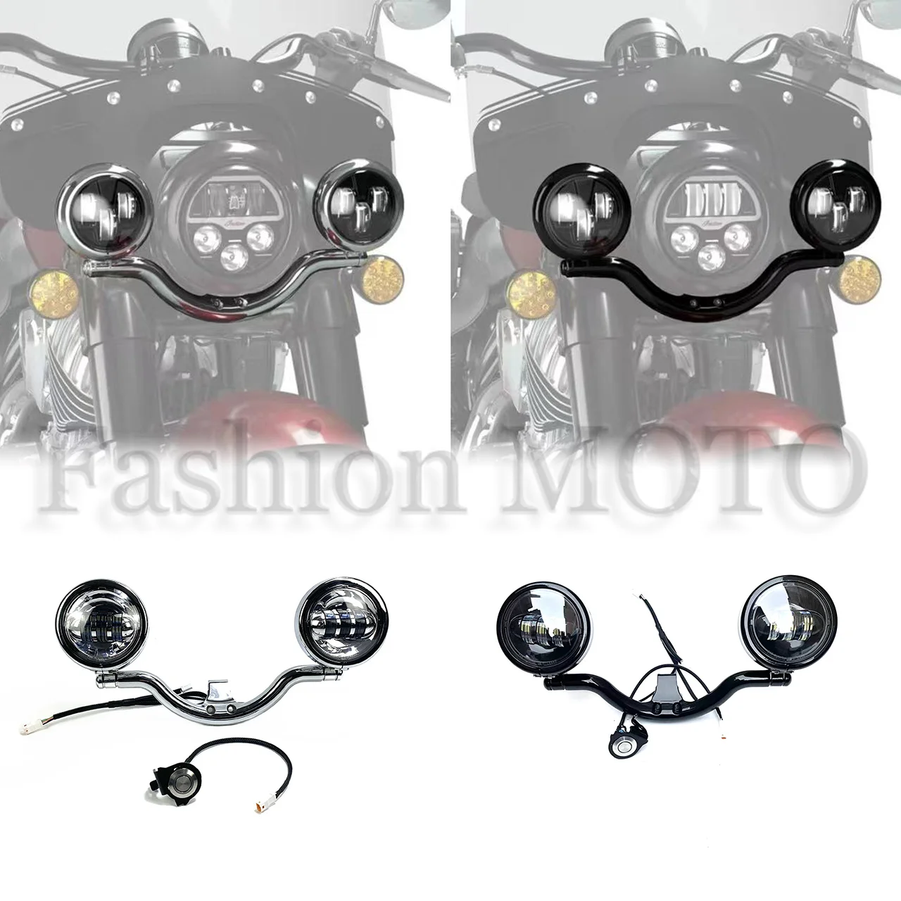 Motorcycle Led Auxiliary Lamp Driving Light Fog Light For Indian Chief Bobber Dark Horse or Super Chief Limited 2022 New Lights