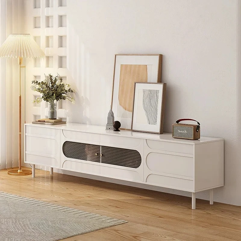 

#zwabi-sandy wind TV cabinet coffee table combination cream series Internet celebrity new