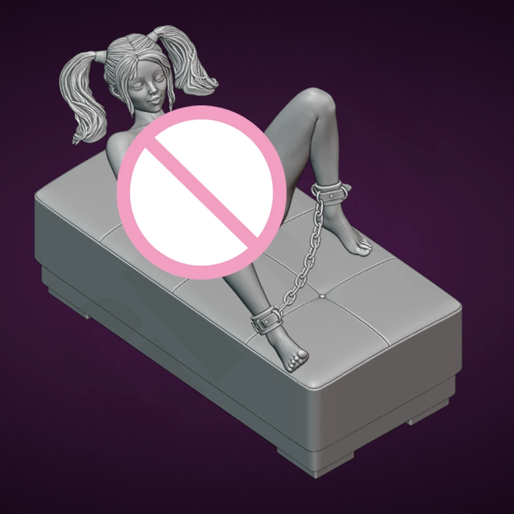 

1/24 NSFW Chained Sexy Girl Resin Model Figure Toy Craft Unassembled Miniature Reduction Statue Unpainted Kit ﻿Toys
