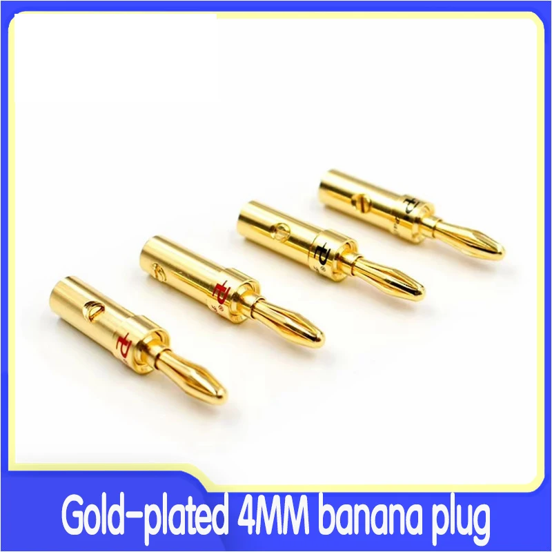

20pcs 10pairs HIFI Banana Plug 24K Gold-plated Copper Speaker Plug Connector Adapter Audio Converter for Speaker Wire Amplifiers