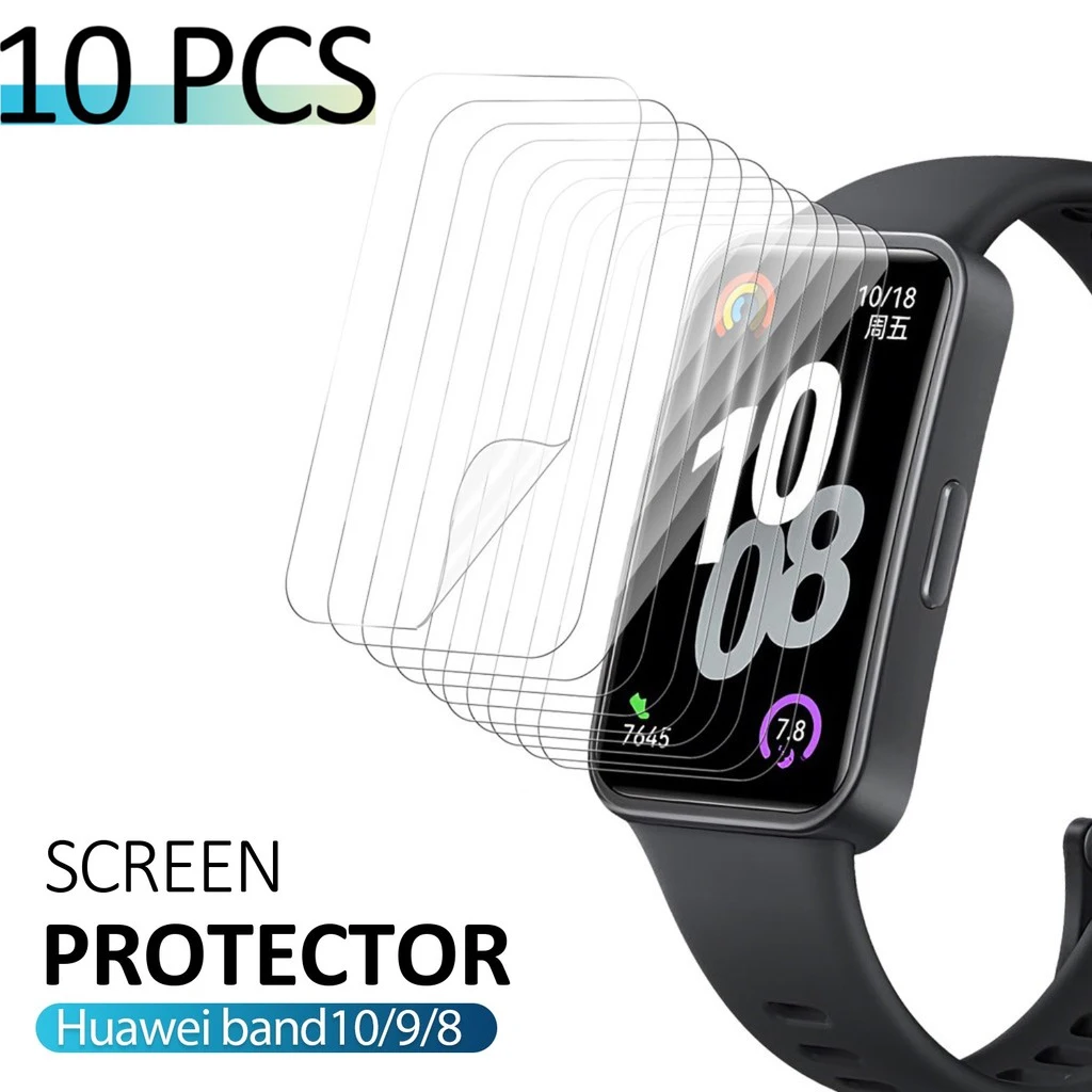 10PCS Soft TPU Hydrogel Film for Huawei Band 10 9 8 SmartWat