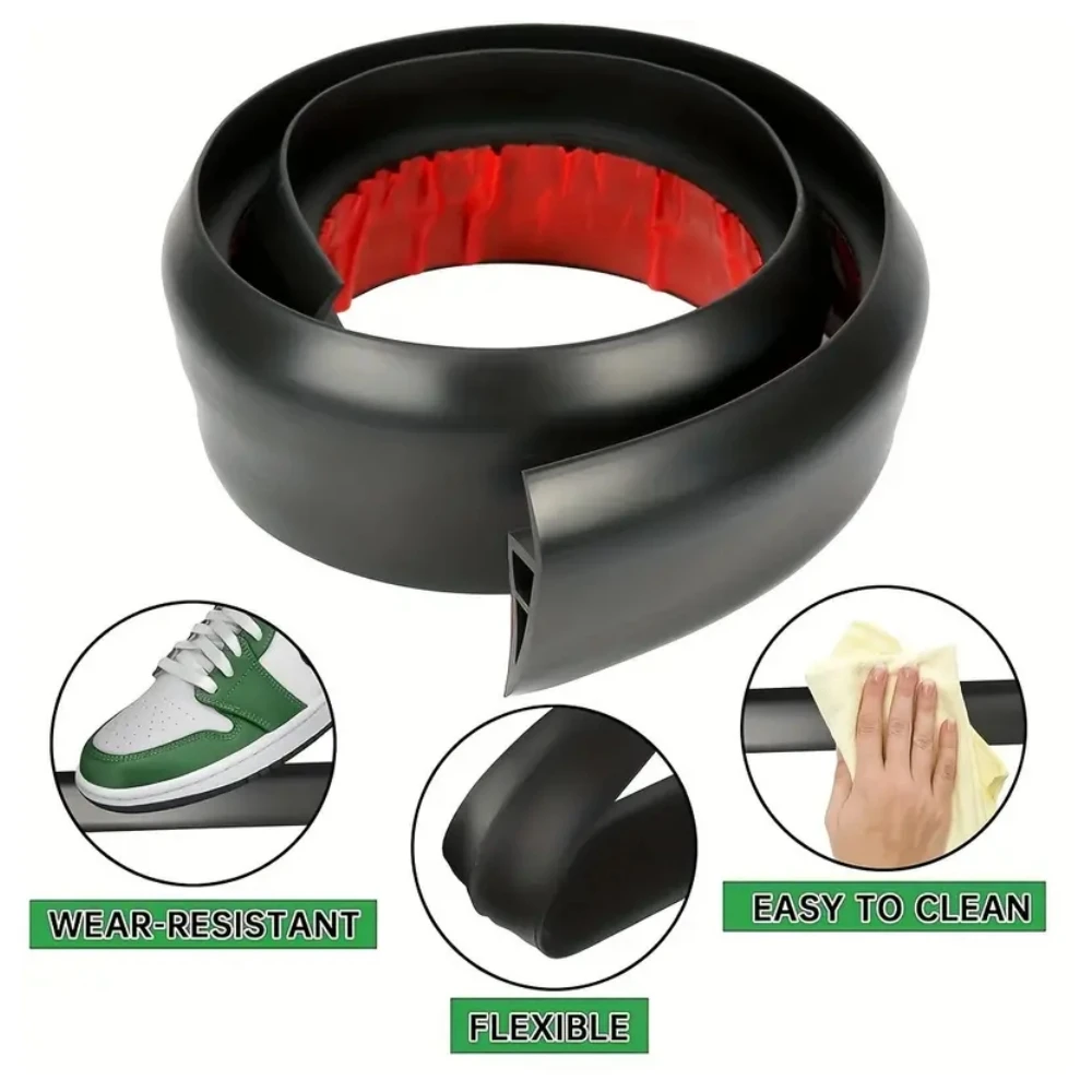 1PC 1M/39.37Inch Self Adhesive Floor Transition Strip Transitiodhesive Floor,PVC Carpet Edging Strip Doorway Edge Trim,Sealing U