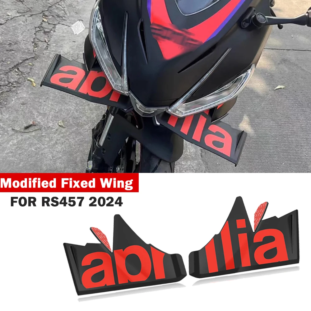 For RS457 2024 spoiler motorcycle accessories side wings side lower fairing winglets aerodynamic front lip kit RS 457 rs457