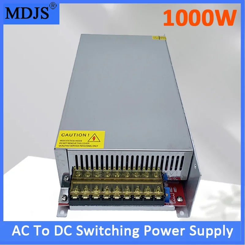 

Single Output DC 0-24V 36V 48V 41.6A 1000W Switching Power Supply Source Transformer 110V 220V AC To DC Adjustable SMPS