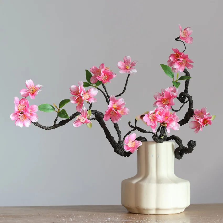 

5Pc/lot Faux Foaming Branches Cherry Blossoms Artificial Flowers Home Garden Decoration Silk Flower Wedding Party Backdrop Decor