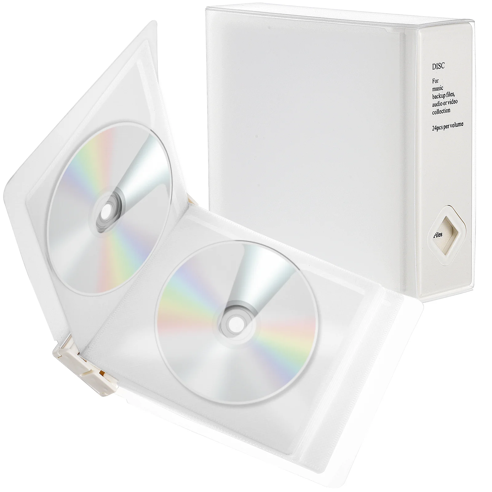 

Disc The Cd Box Holders Cd Portable Booklet CD Sleeve Storage Holder DVD Organizer For Home Dorm Office