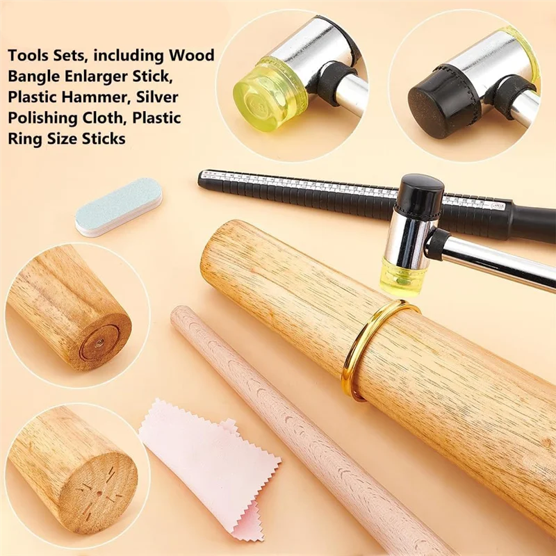 

Classy-1 Set Ring Bracelet Sizer Measuring Tool Bangle Ring Enlarger Stick Mandrel Sizer Tool Polishing Bangle Tool Repair Kit