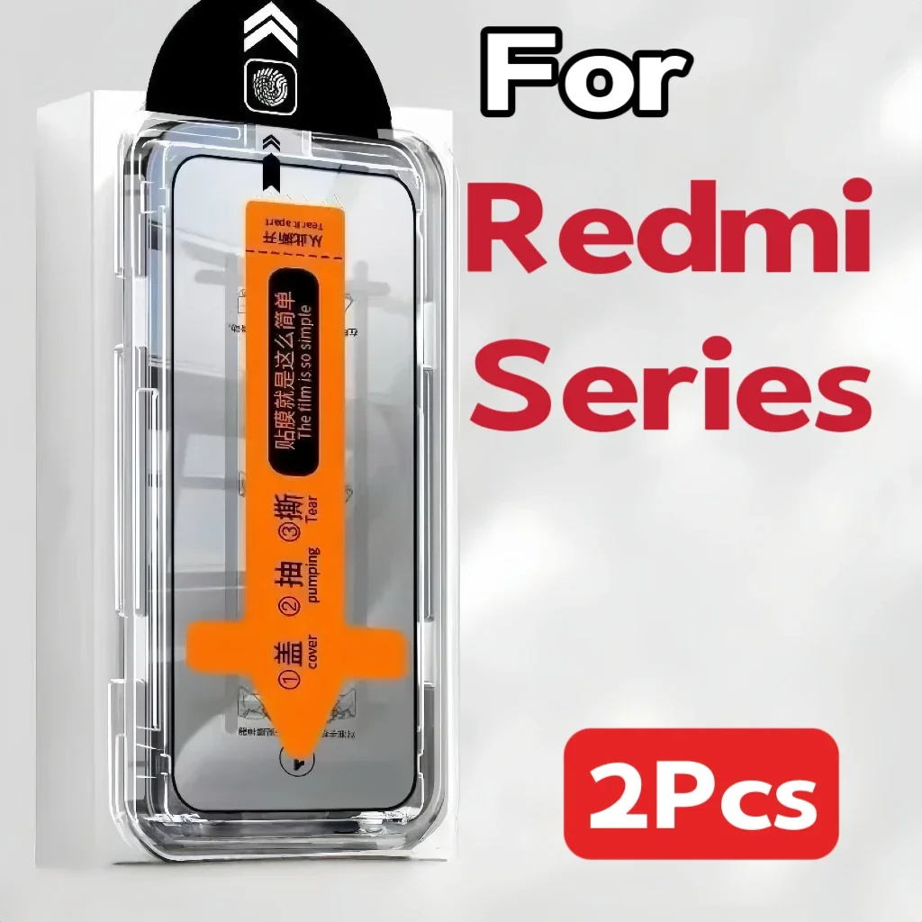 

2PCS For Redmi Note 15 Pro 14 13 12 Turbo 11 Plus 11t 11e 10 9s 5G 4G K 80 70 60 Tempered Glass Screen Protector Install Kit