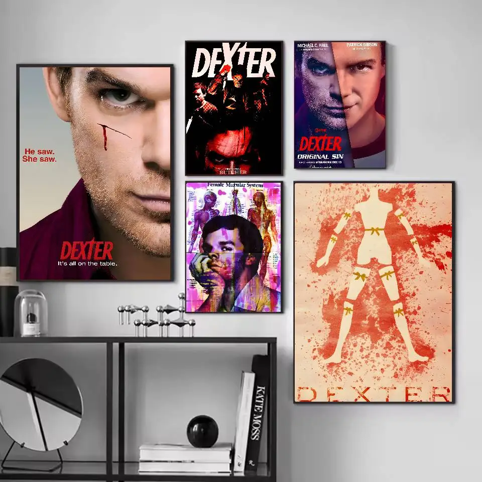 ملصق فني رعب على شكل حرف D من المسلسلات التلفزيونية مع مطبوعات هدية تزيين غرفة النوم وغرفة المعيشة #4