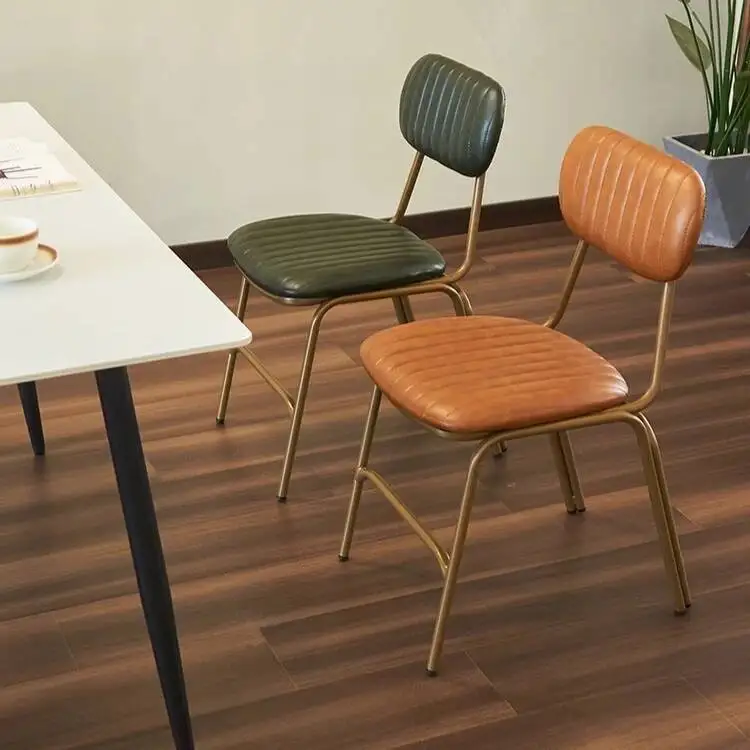 Simple Italian Home Comfortable Back Dining Chairs Living Room Light Luxury Soft Pack Leisure Chair Restaurant Dining Chairs