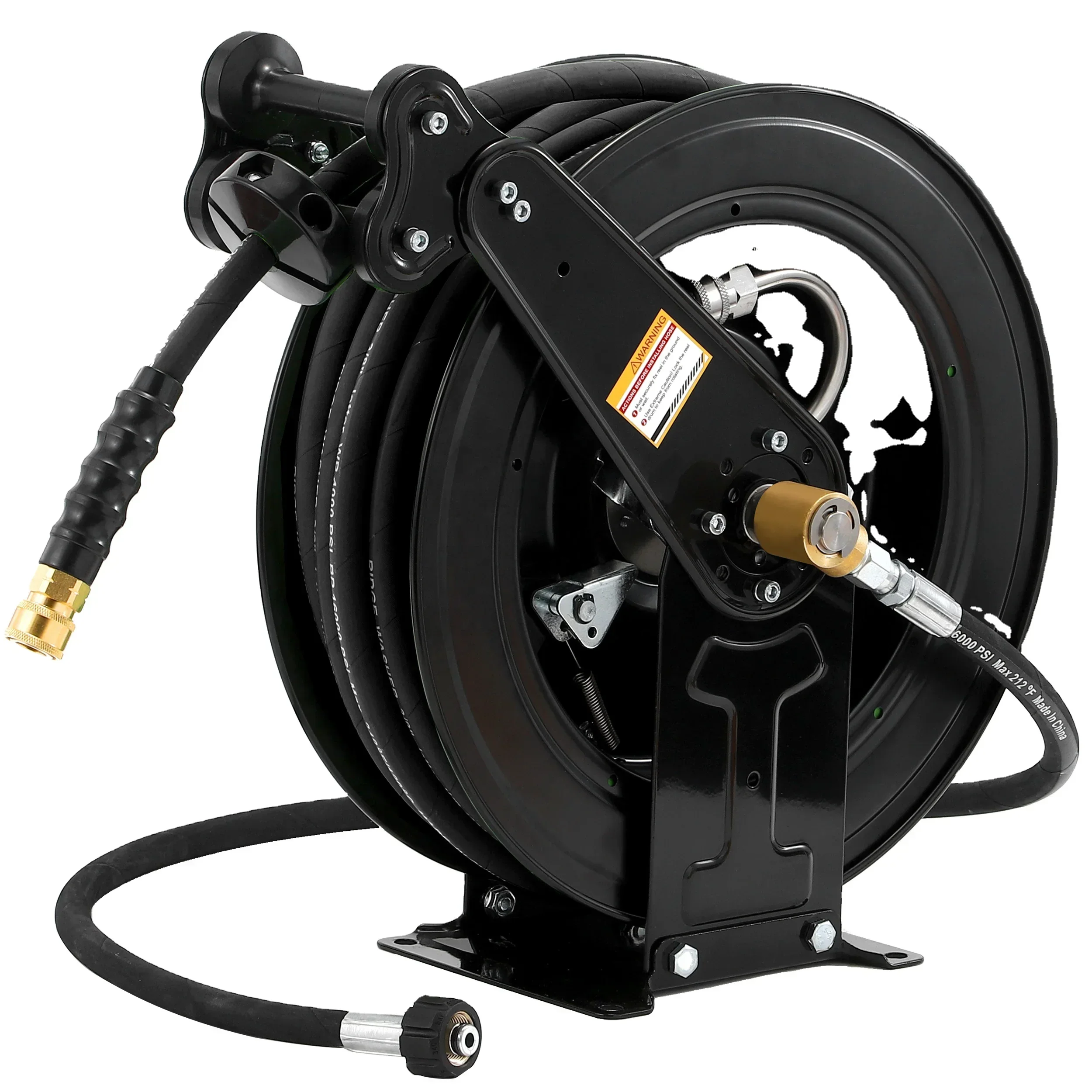 

Automatic Retractable Reel Pressure Washer Hose Reel 3/8" X 50 Ft Hose Reel For Water/Air/Oil