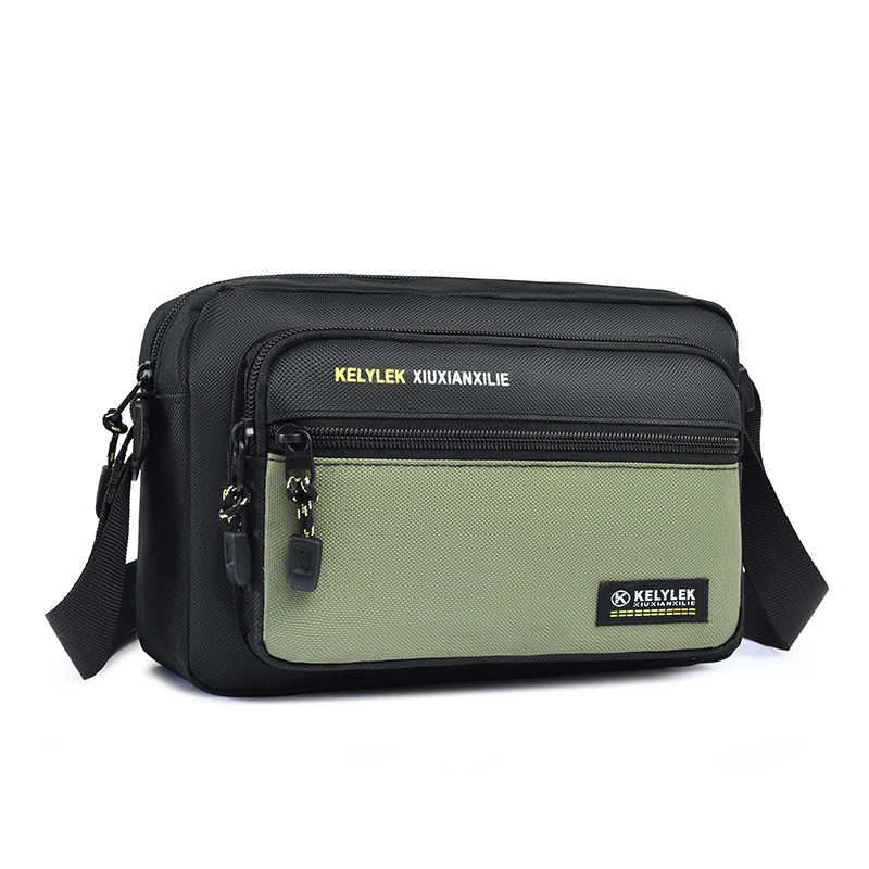 New Oxford Cloth Men's Crossbody Bag Multi-Layer Business Money Bag Mobile Phone Bag Casual Shoulder Bag for Middle-Aged Men