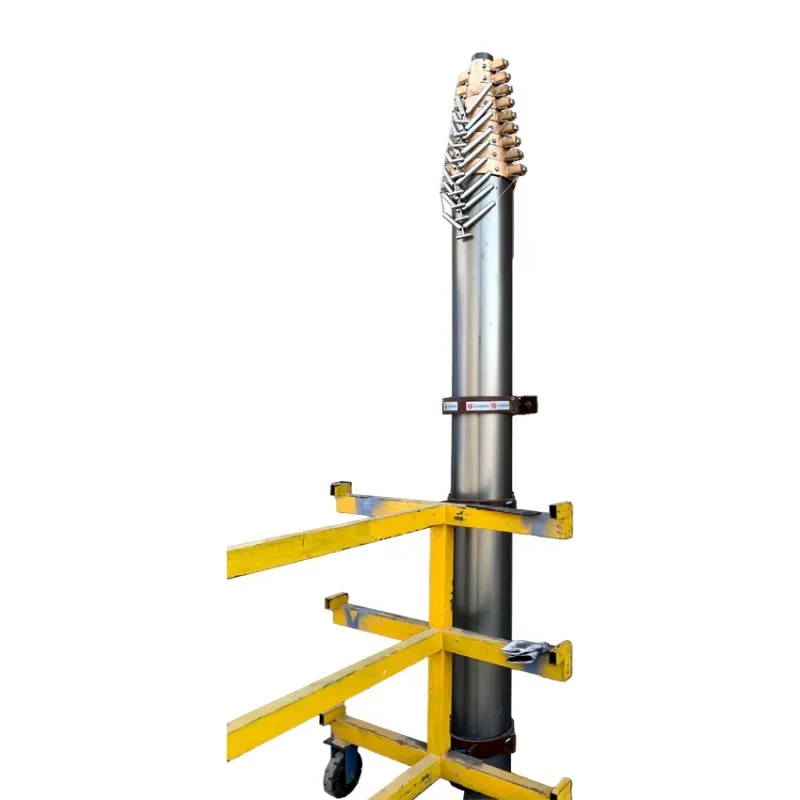 Telescopic Pneumatic Mast with Internal Cable | Antenna & Camera Lifting Pole Tower