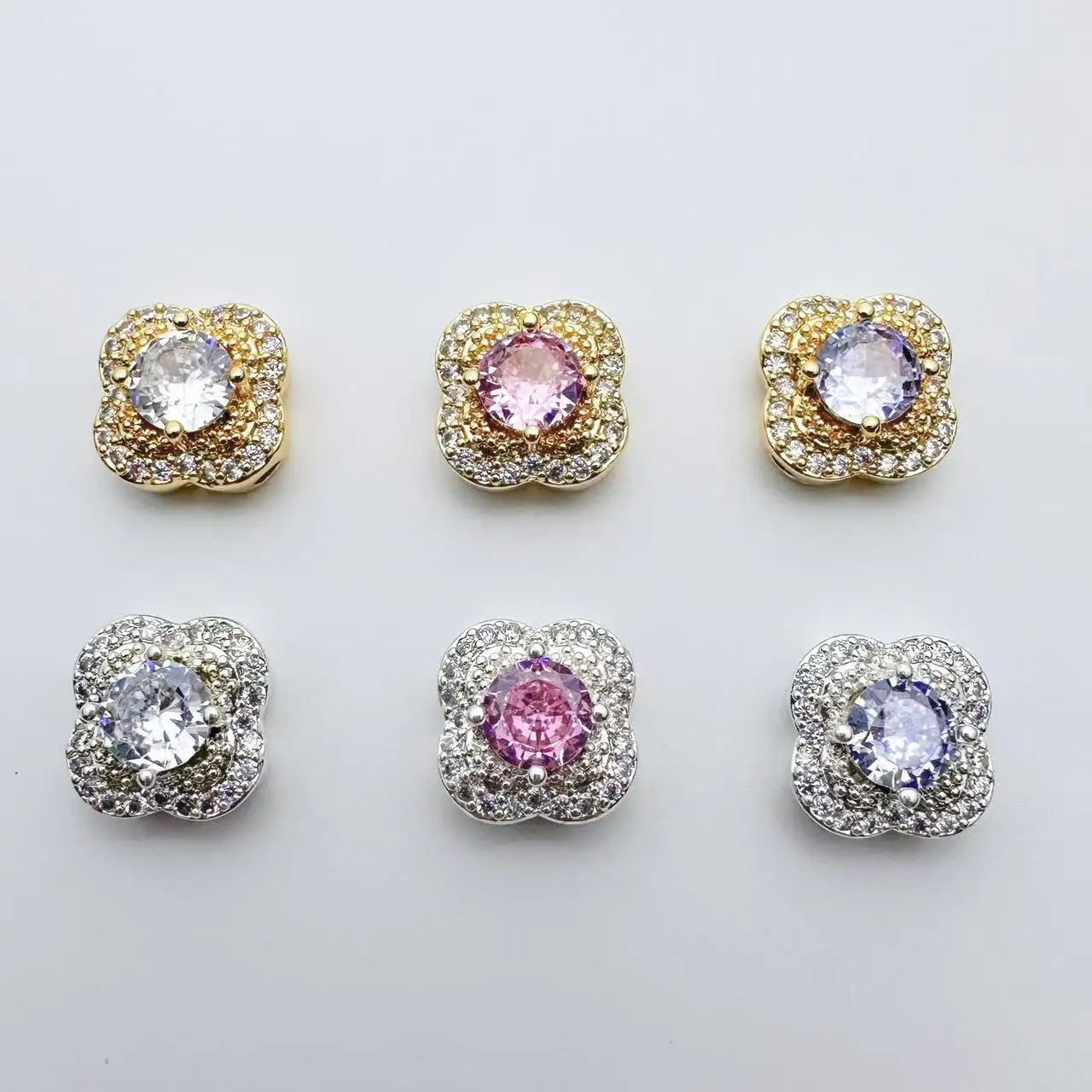 

5 шт., медные инкрустированные цирконом, геометрические многофункциональные ювелирные бусины-разделители, браслет «сделай сам», ожерелье, аксессуары, материал для бисера с кристаллами