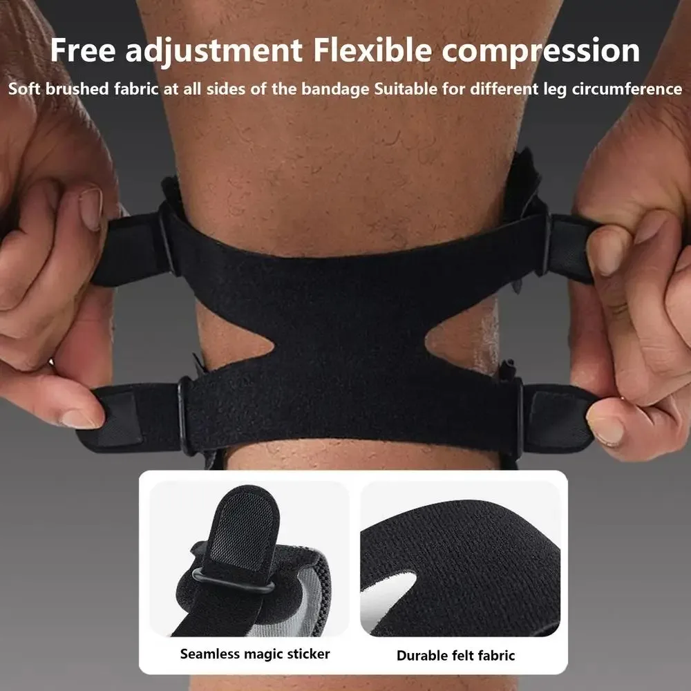

Adjustable Patella Tendon Knee Straps Protection Knee Double Silicone Patella Protect Band Comfortable Knee Support