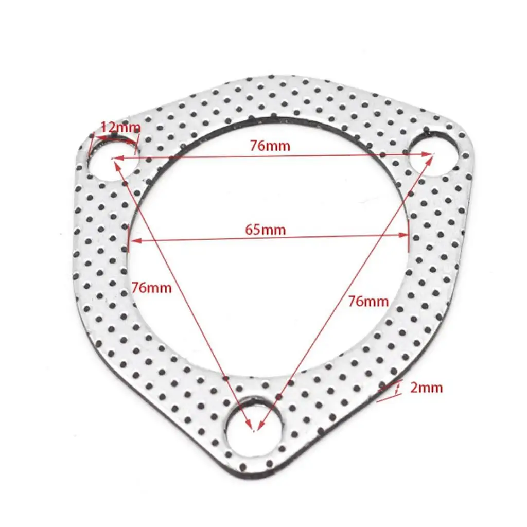Easy Install Car 3 Bolt Temperature Exhaust Gasket Flange 2.5 inch