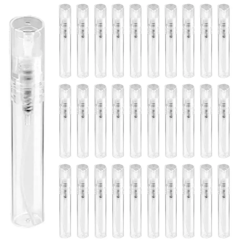

A38T-180PCS Мини-флакон-спрей 5 мл, мини-прозрачный пластиковый флакон-спрей, пустой, многоразовый флакон для духов с мелкодисперсным распылением