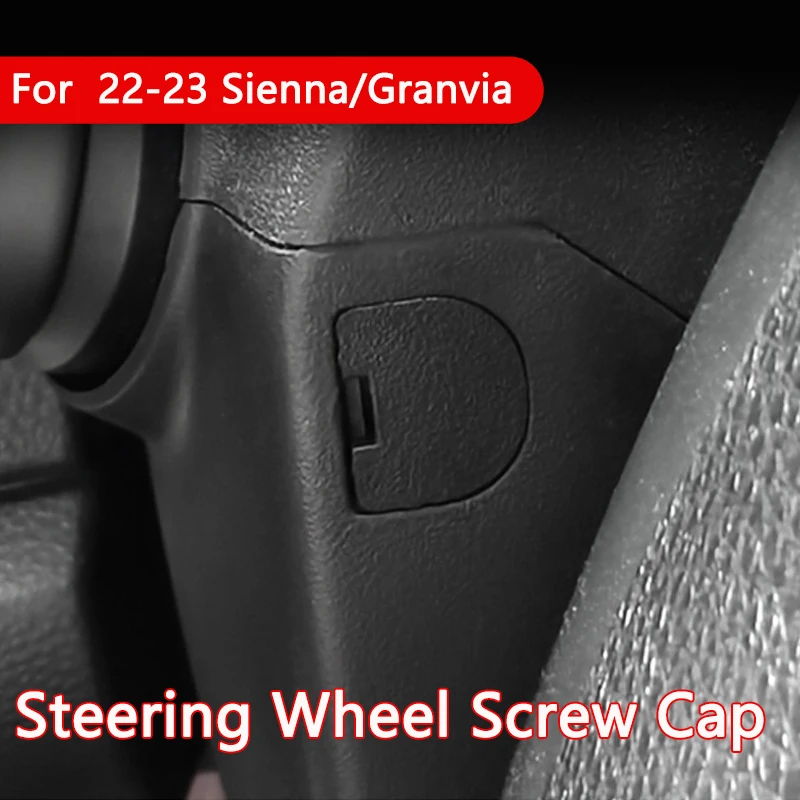 Car Steering Wheel Screw Cover Cap For Toyota Sienna Granvia 2022 2023 ABS Protective Covers Trim 2PcsStyling Interior Accessory