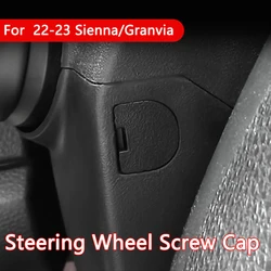 Car Steering Wheel Screw Cover Cap For Toyota Sienna Granvia 2022 2023 ABS Protective Covers Trim 2PcsStyling Interior Accessory