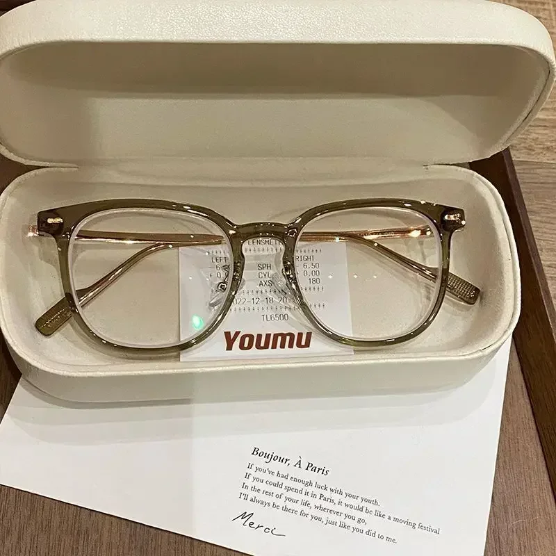 Myopia Glasses Anti Blue Light Metal  Resin -1.0 ~ -6.0 Neutral Style Flat Glasses Computer Glasses image 4