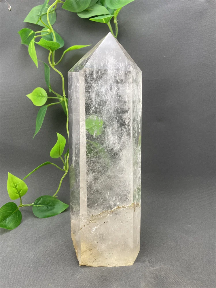 Natural Transparent Large Size White Crystal Tower Reiki Treatment Feng Shui Witchcraft Home Decoration Ornaments