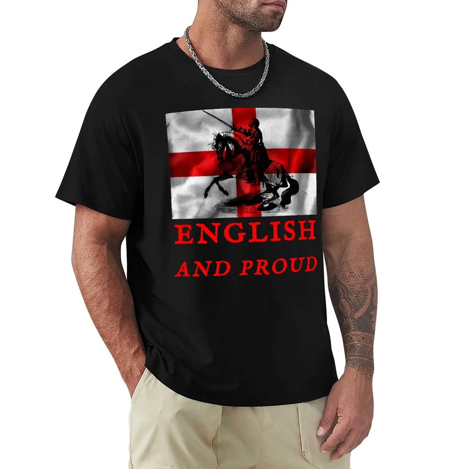 

English And Proud T-Shirt quick-drying vintage clothes mens cotton t shirts