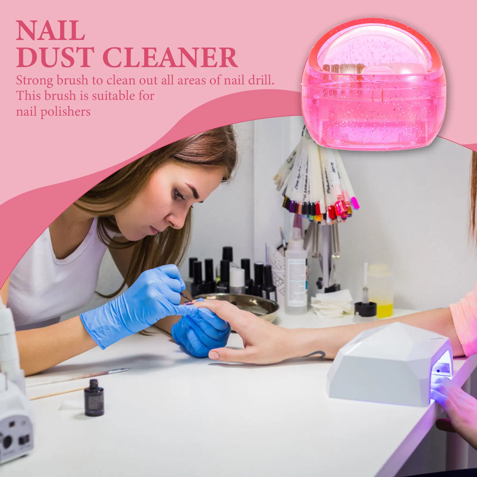 Outil de nettoyage de perceuse à ongles, conception sûre pour limes de Canal radiculaire, aiguilles de Machine, nettoyeur de poussière de manucure, brosse de forage à ongles 2 pièces