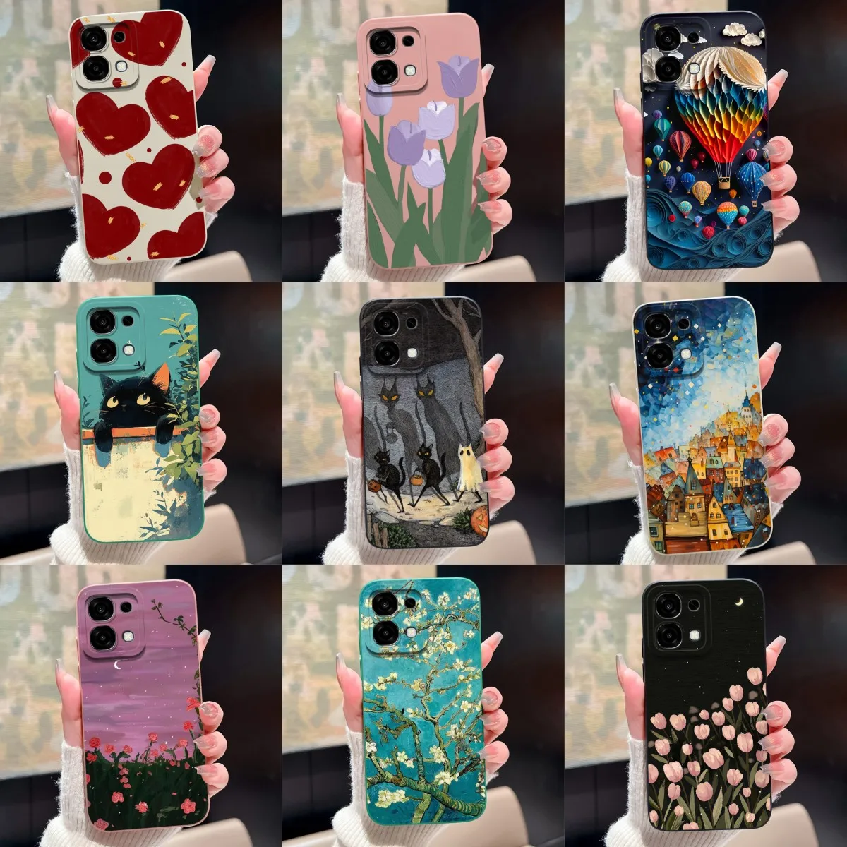 جراب هاتف لهاتف اوبو A6 برو 4G 5G لطيف الكرتون القط لينة السائل سيليكون غطاء للحماية الكاملة ل ممن لهم A6 Fundas ممن لهم A6 برو كوكه #1