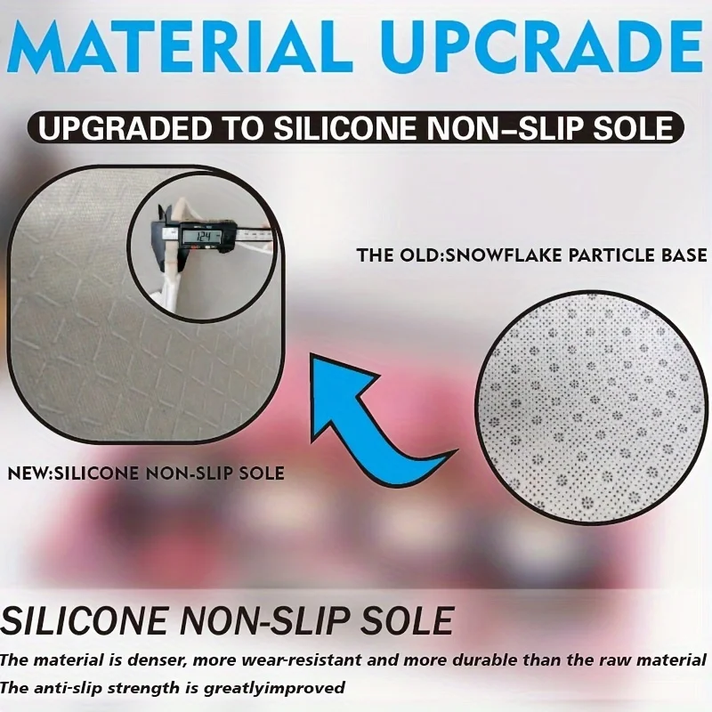 VIKAMA عيد الميلاد الأزرق قبعة قزم، رجل ثلج، السجاد ديكور المنزل، باب الدخول، الحمام المضادة للانزلاق وسجادة أرضية فائقة الامتصاص #5