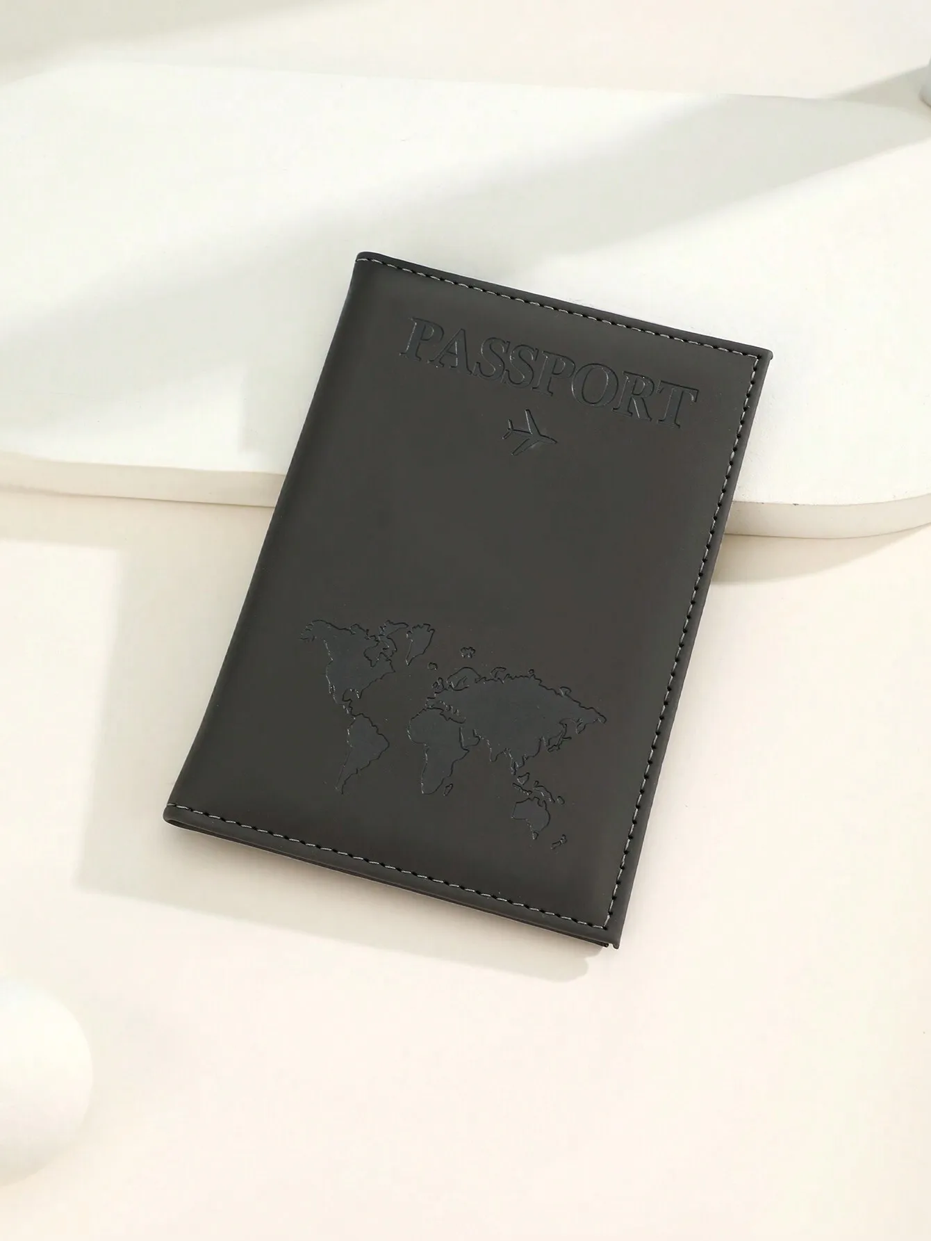 

Matte PU World Map Passport Cover Travel Holder