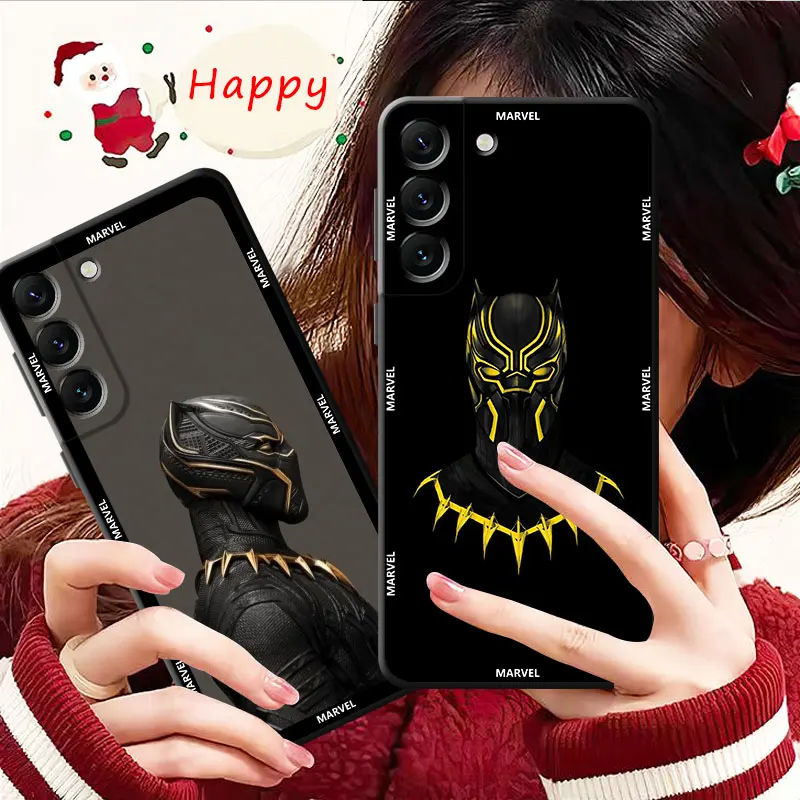 Phone Case For Samsung Galaxy S24 S23 S22 S21 S20 FE Ultra S10 Plus Note 20Ultra 10Plus Marvel Black Panther Wakanda Forever