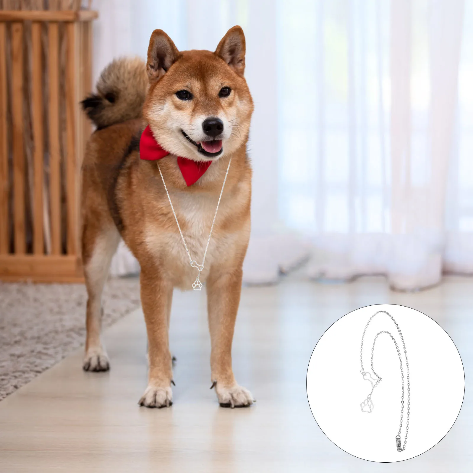 

Pet Necklace Cartoon Pendant Chain Alloy Cartoon Necklace Dog Jewelry Necklaces Lightweight Decor Practical Zinc Sweater Charm