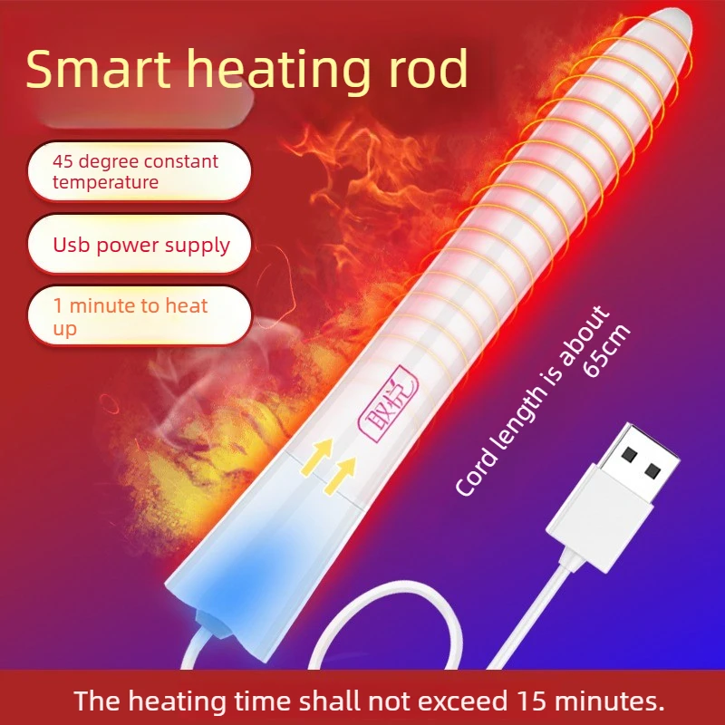 45 Celsius Sex Toys for Men Pussy Vagina Warmer Smart Thermostat Heated Bar Stick USB Heating Rod for Masturbators view 4