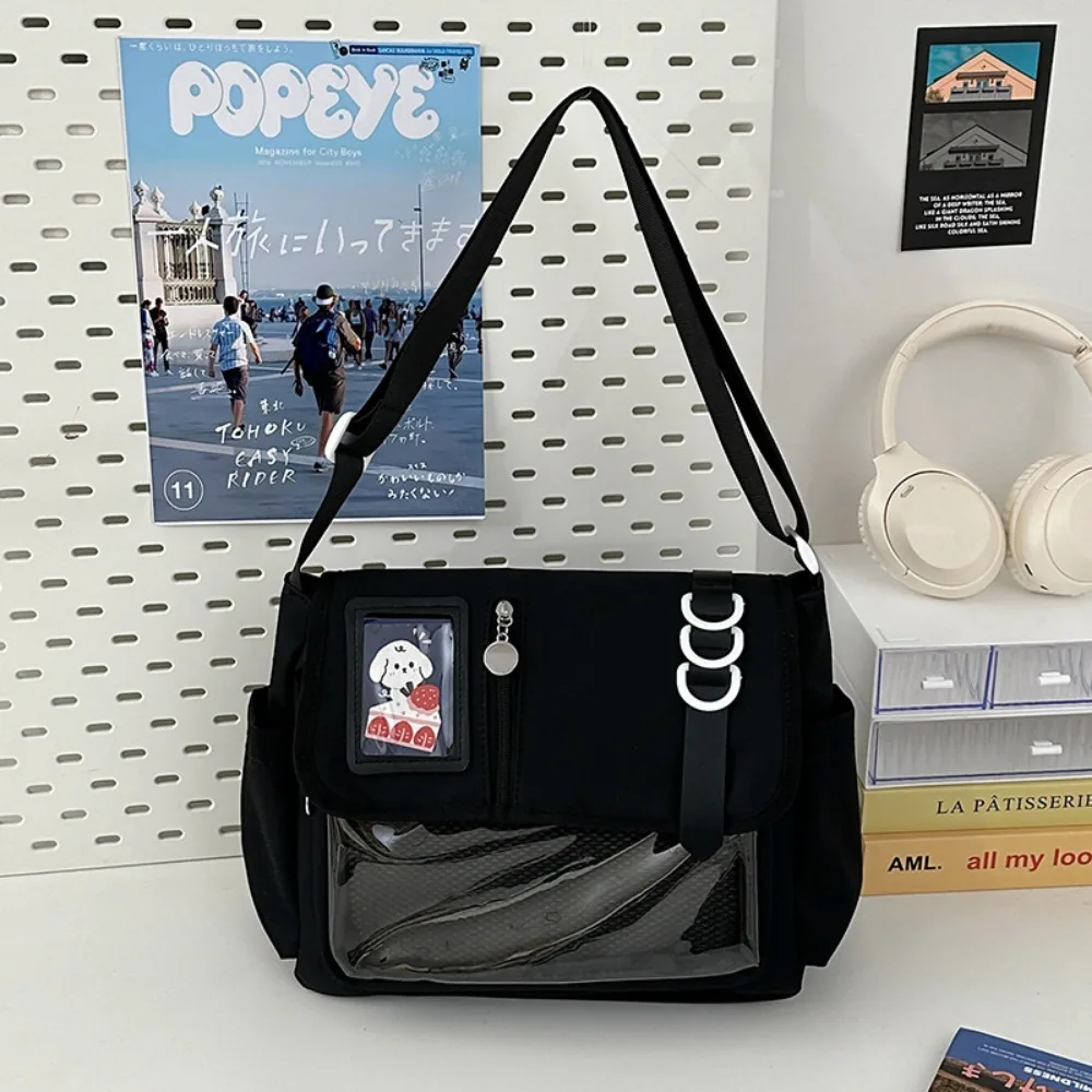 

Прозрачная сумка через плечо Y2K 2024, легкая водонепроницаемая сумка JK Ita для девочек-подростков, японские школьные сумки в стиле Харадзюку
