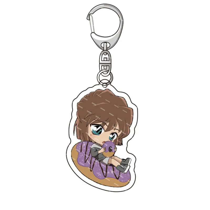 Anime Detective Conan Case Closed Kid the Phantom Ran Jin Gin Cosplay Costume Interlayer Acrylic Keychain Keyring Key Gift