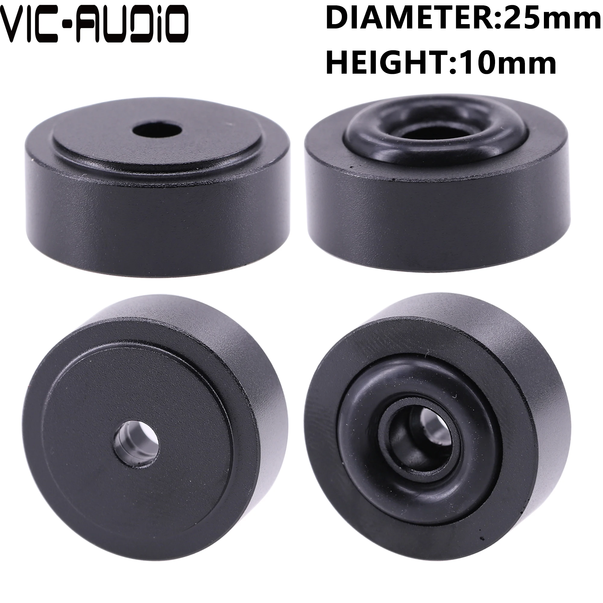 4PCS 25*10mm Amplifier Stand Shock Absorber HIFI Audio Turntable Pad Aluminum Speaker Isolation Feet Stand