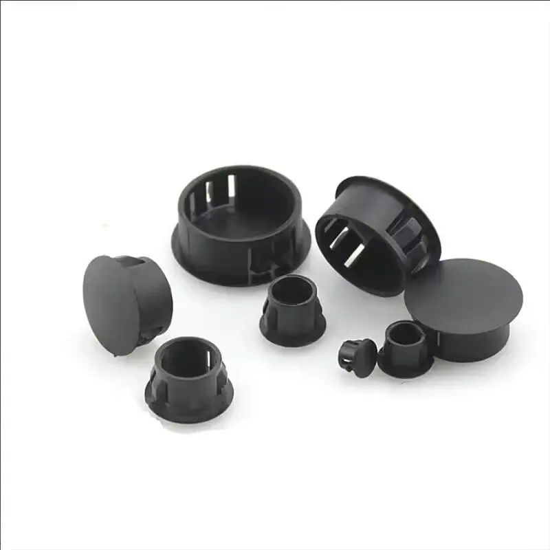 White Black Plastic Plugs Hole Plugs Plastic Flush Buckle Type Snap Flat Head Reserved Hole Plugging Plastic Cover 5mm 8mm
