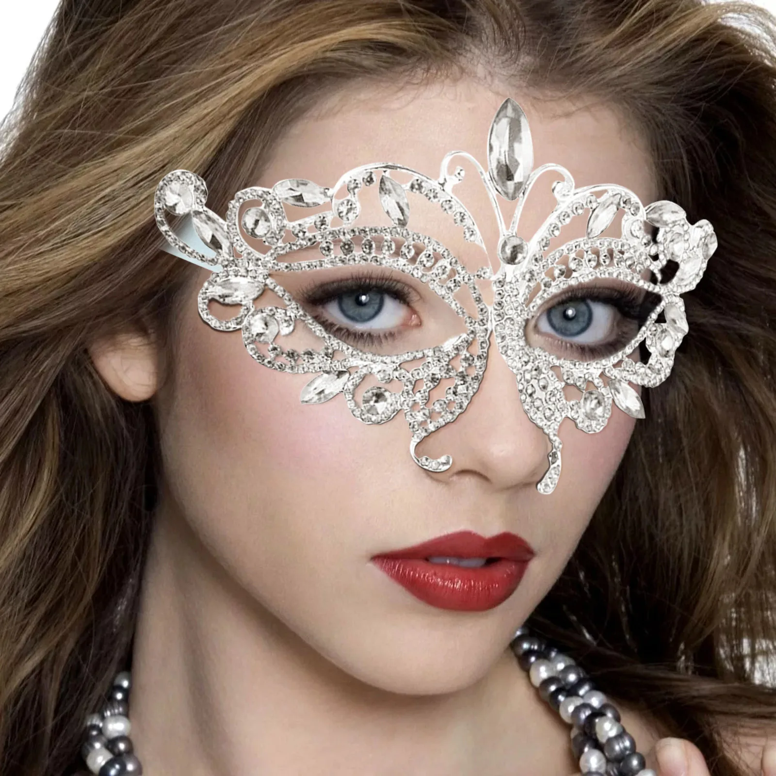 Rhinestone Mask Party Prom Half Face Mask Women Costume Accessory Masquerade Ball Mask Fancy Dress Cover Rhinestone Mask 2026 T1