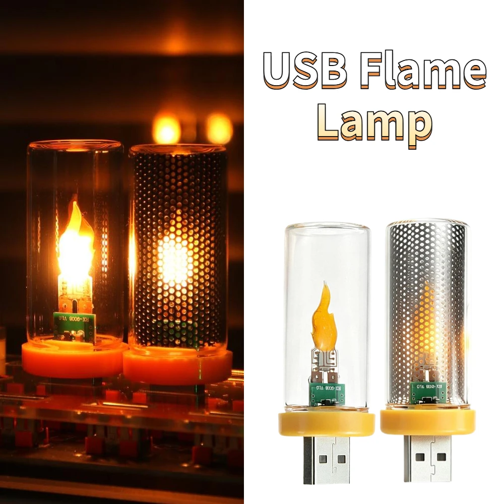 Ambient Lighting Decor For Room - Retro LED Bulb Night Light Flame